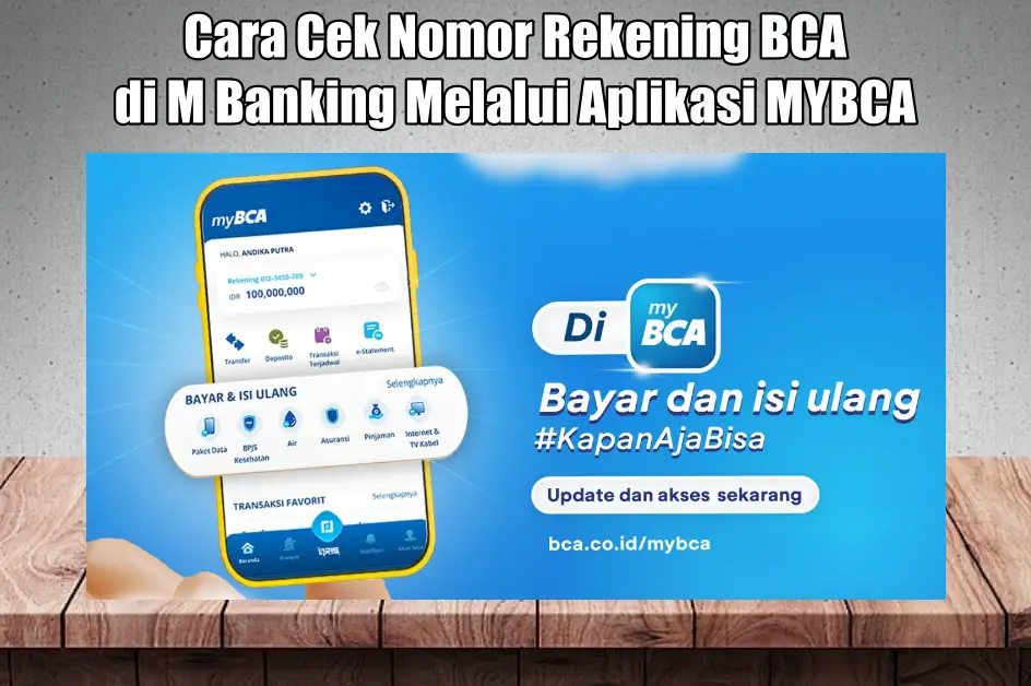 Cara Cek Nomor Rekening BCA di M Banking Melalui Aplikasi MyBCA Mobile